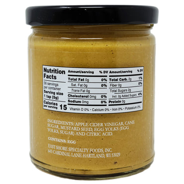 East Shore Sweet and Tangy Mustard-10 oz. - Healthy Heart Market