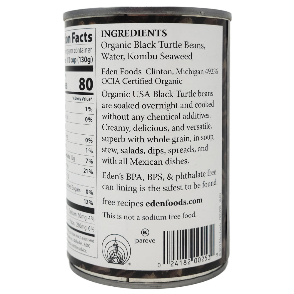 Eden No Salt Added Black Beans-15 oz.