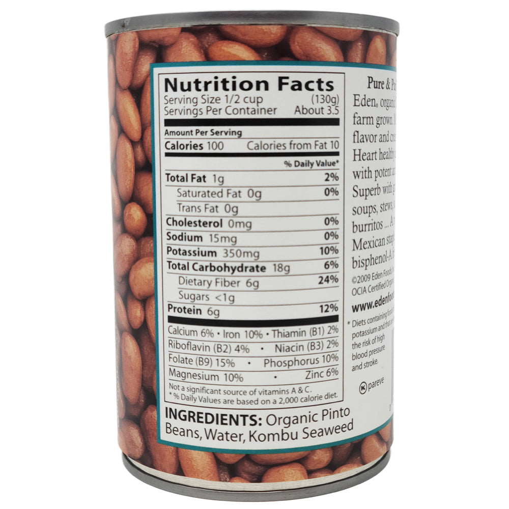 Eden No Salt Added Pinto Beans Healthy Heart Market