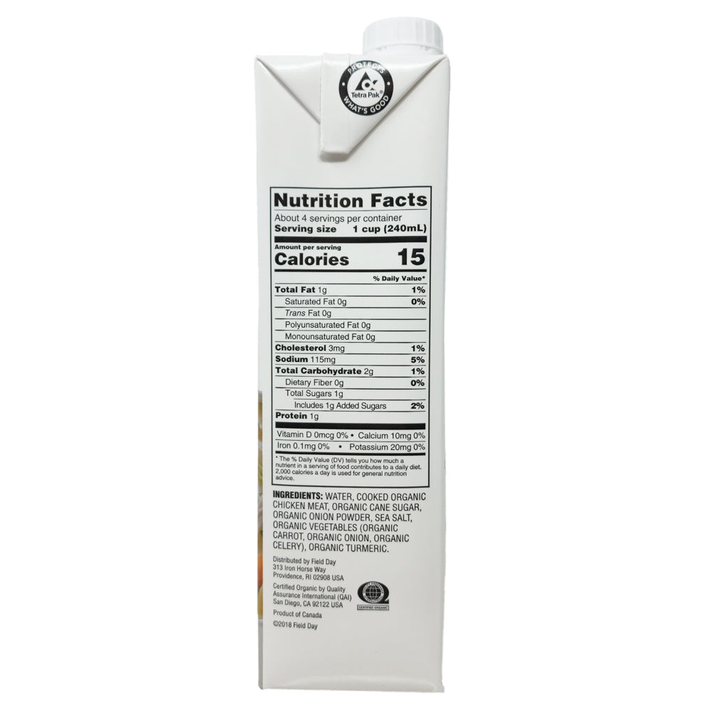 Field Day Organic Free Range Chicken Broth - 32oz. - Healthy Heart Market