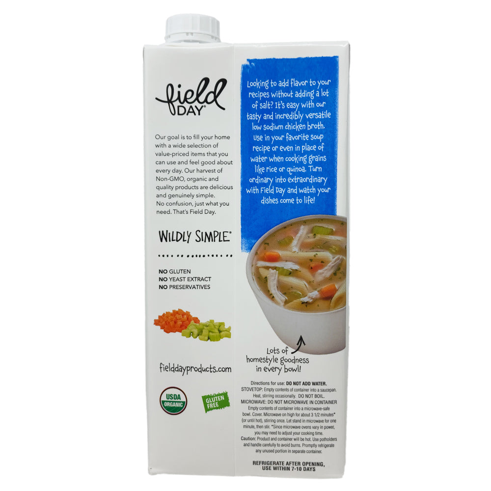Field Day Organic Free Range Chicken Broth - 32oz. - Healthy Heart Market