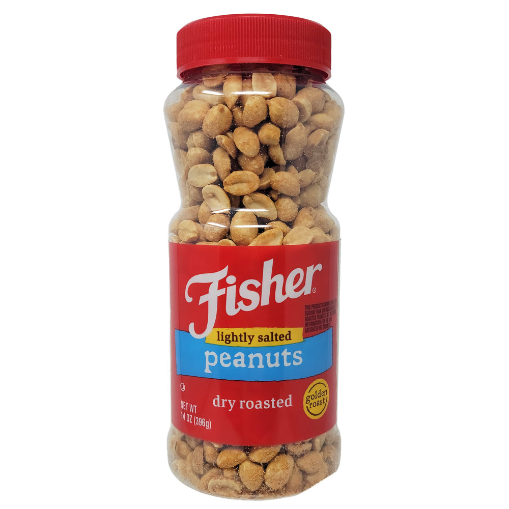 Fisher Lightly Salted Dry Roasted Peanuts - 14 oz