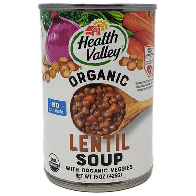 Health Valley Lentil Soup- No Salt Added-15 oz. - Healthy Heart Market