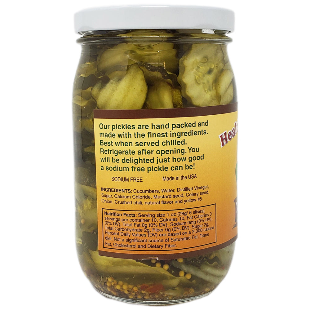 Healthy Heart Market No Salt Bread & Butter Pickle Chips - 16oz - Healthy Heart Market