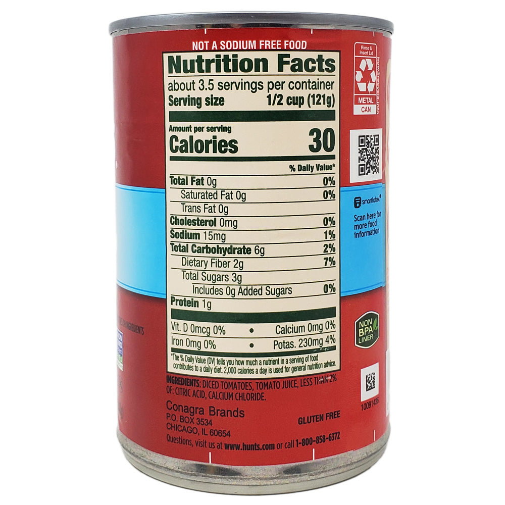 Hunt's No Salt Added Diced Tomatoes - 14.5 oz. - Healthy Heart Market