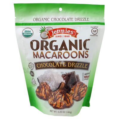 Jennies Organic Macaroons Chocolate Drizzle - 5.25oz