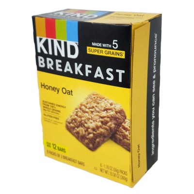 6 Pack - Kind Breakfast Bars Honey Oat - 10.58 oz