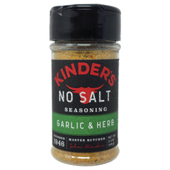 Kinder's Seasoning, No Salt, Garlic Herb - 2.4 oz