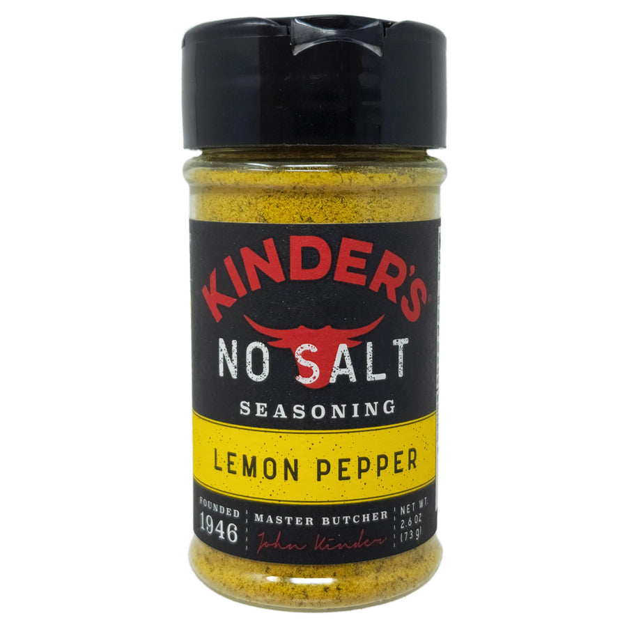 Kinder's No Salt Lemon Pepper Premium Quality Seasoning, 2.6oz
