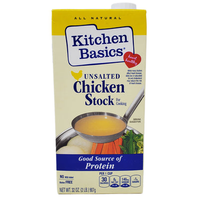 Kitchen Basics Unsalted Chicken Stock-32 oz. - Healthy Heart Market