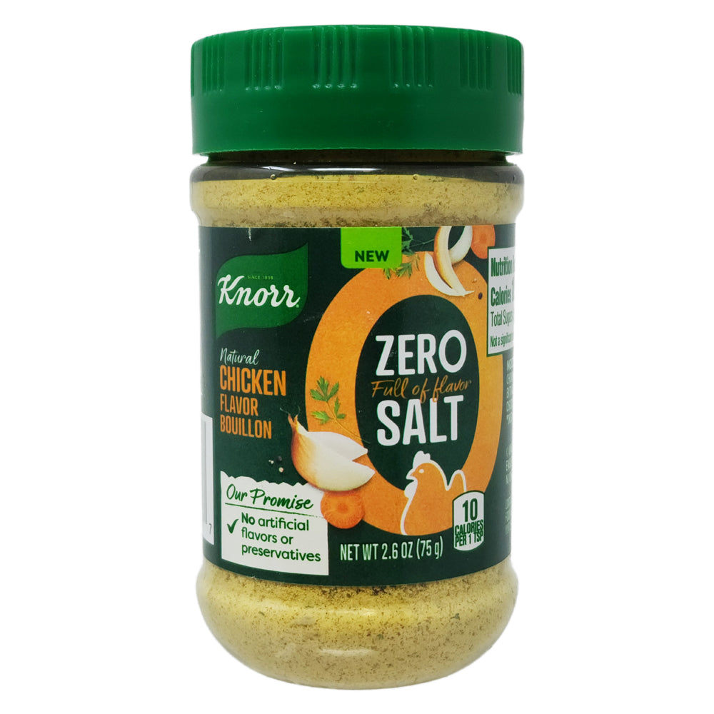 Knorr Zero Salt Chicken Flavor Bouillon - 2.6oz. - Healthy Heart Market