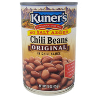 Kuner's Chili Beans in Chili Sauce- No Salt Added-15 oz.
