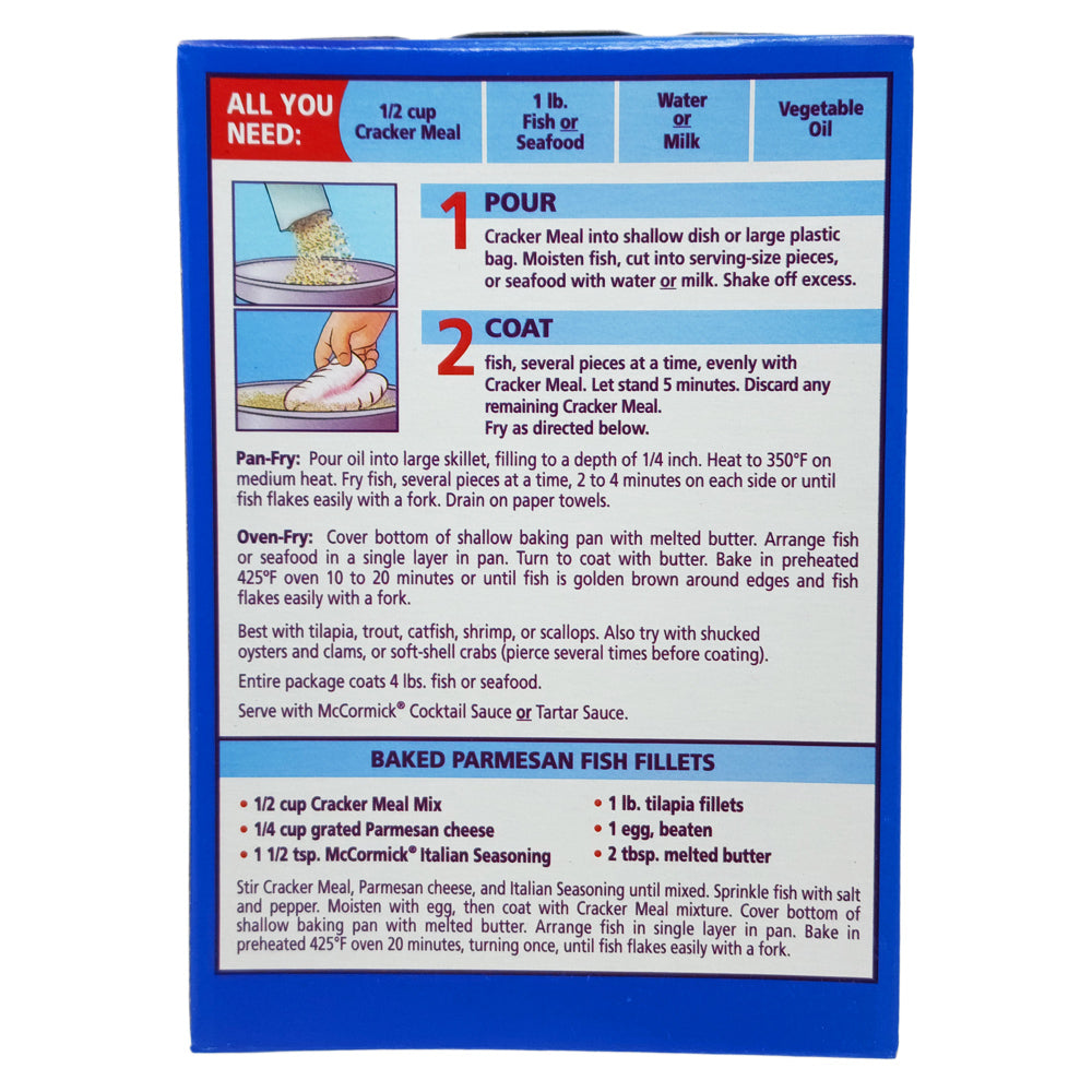 McCormick Cracker Meal Seafood Fry Mix No Sodium - 10oz