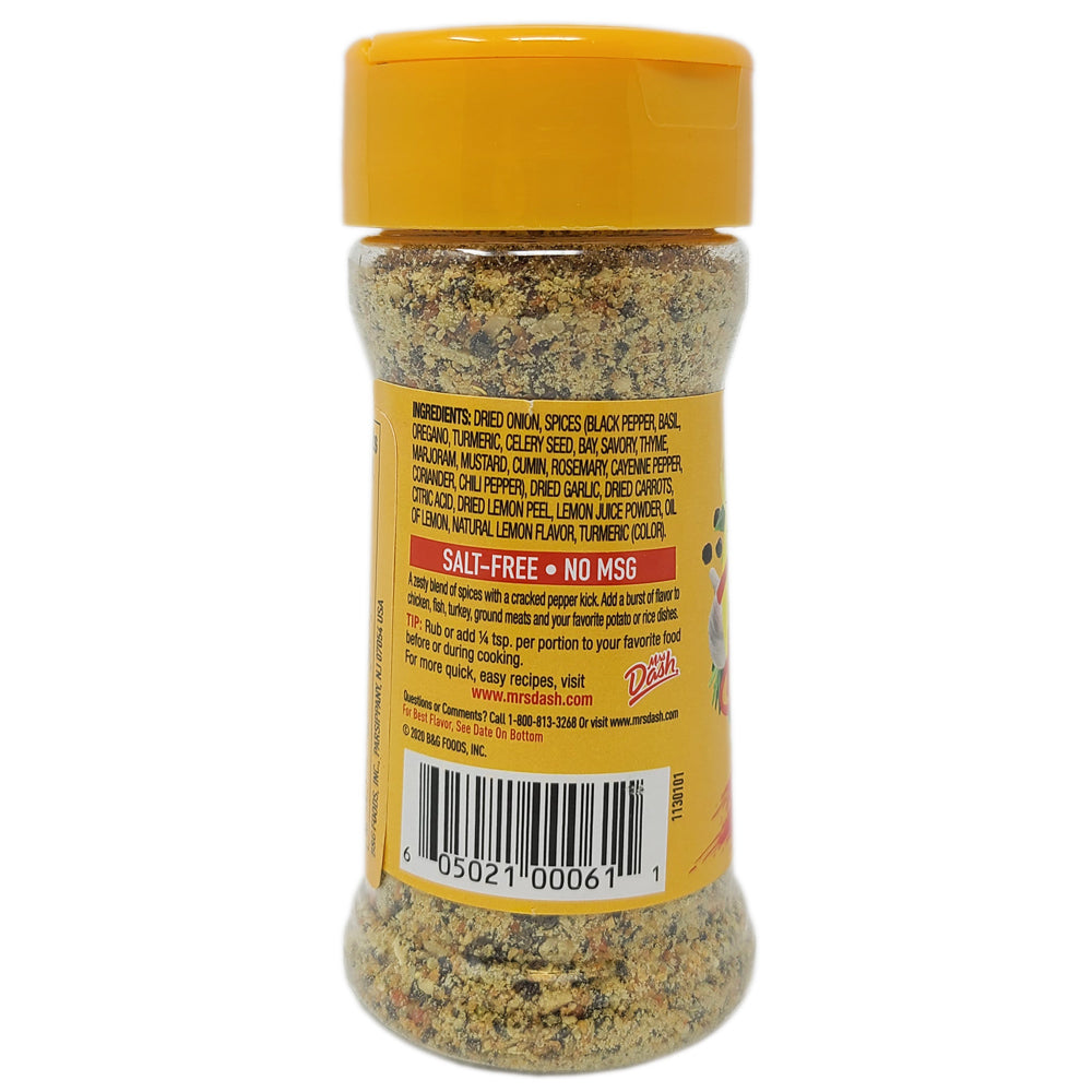 Dash Lemon Pepper Salt Free Seasoning Blend-2.5 oz.