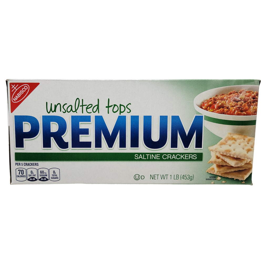 Nabisco Unsalted Tops Premium Saltine Crackers 1lb Healthy Heart Market