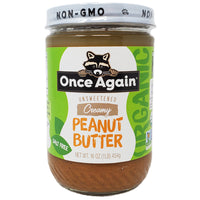 Once Again Organic No Salt Added Creamy Peanut Butter - 16oz. - Healthy Heart Market