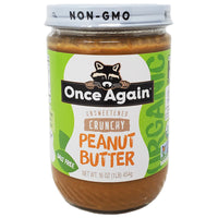 Once Again Organic No Salt Added Crunchy Peanut Butter - 16oz. - Healthy Heart Market