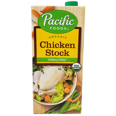 Pacific Organic Unsalted Chicken Stock - 32 oz. - Healthy Heart Market