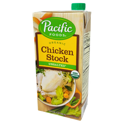 Pacific Organic Unsalted Chicken Stock - 32 oz.