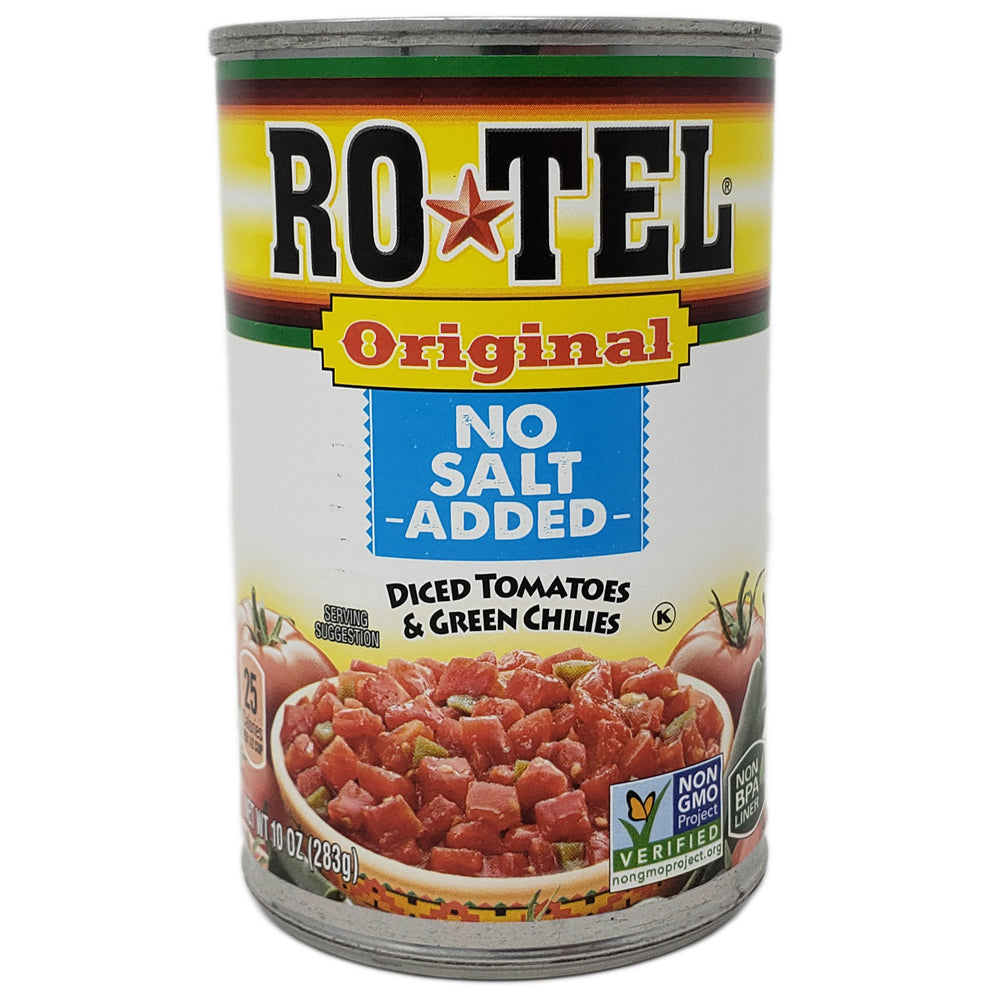 Ro-Tel No Salt Added Diced Tomatoes & Green Chilies - 10 oz. - Healthy Heart Market