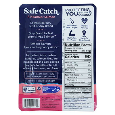 Safe Catch Pink Salmon No Salt Added Pouch - 3oz