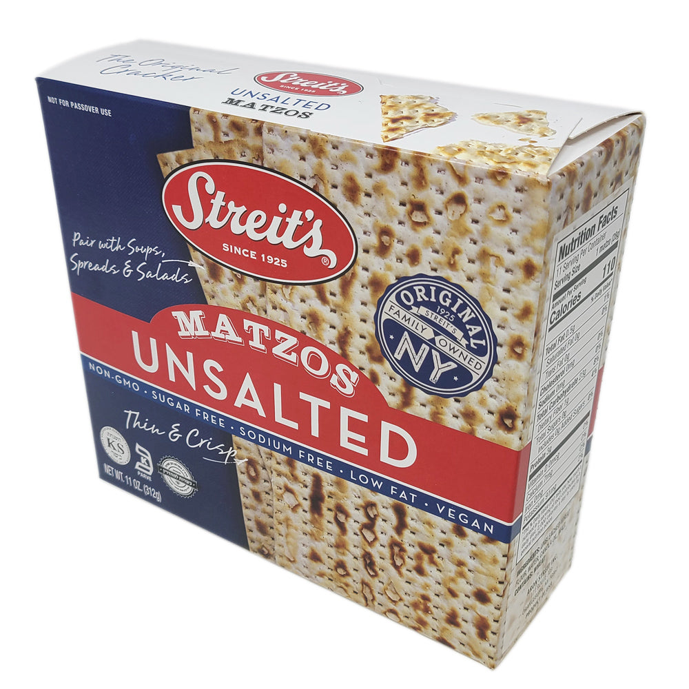 Unsalted Matzos Streit's Unsalted Matzos-11 oz. - Healthy Heart Market