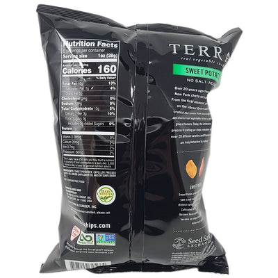 Terra Sweet Potato Chips- No Salt Added-6 oz.