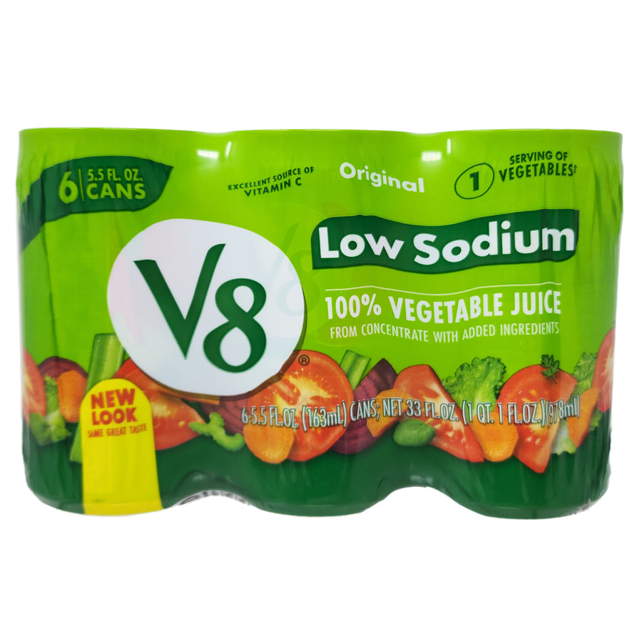 V8 Low Sodium Original Vegetable Juice 46oz. Healthy Heart Market