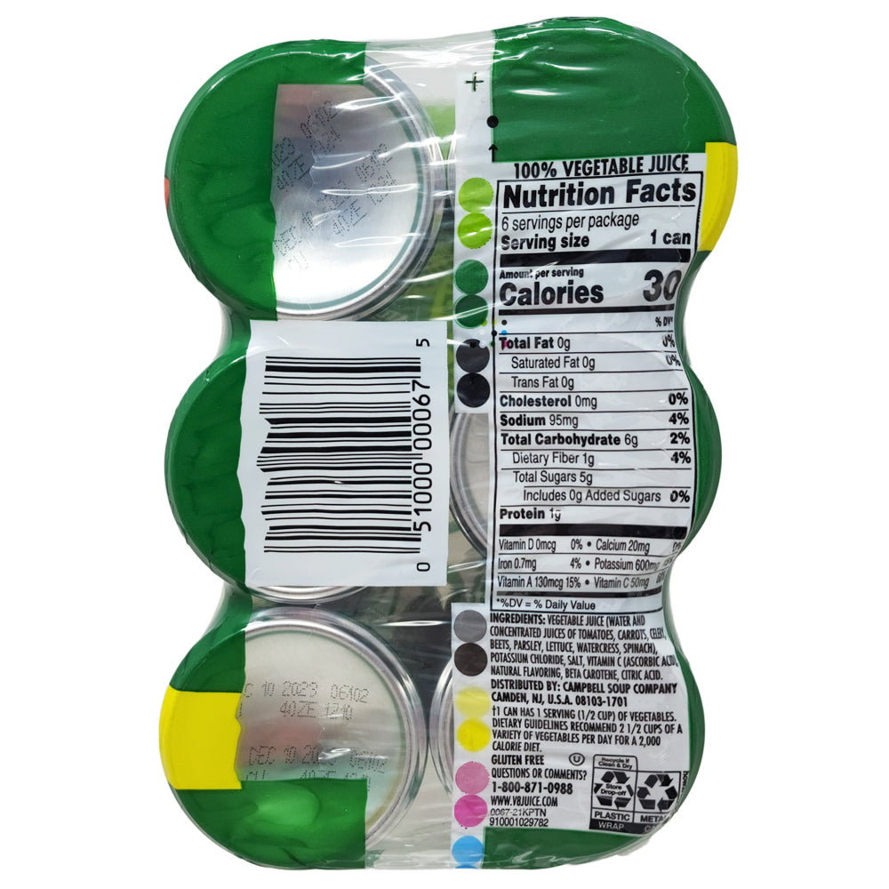 6 Pack - V8 Low Sodium Original Vegetable Juice - 5.5oz.
