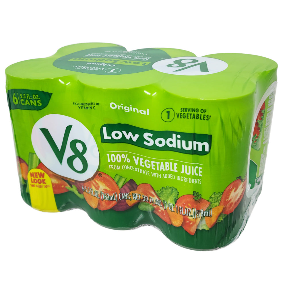 6 Pack - V8 Low Sodium Original Vegetable Juice - 5.5oz.