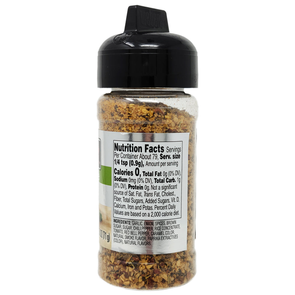 Weber Salt Free Burger Seasoning - 2.75oz.