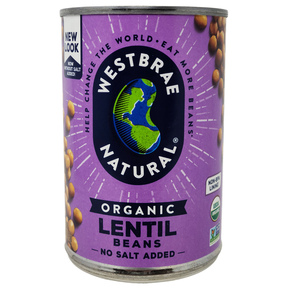 Westbrae Organic No Salt Added Lentil Beans 15oz. Healthy Heart Market
