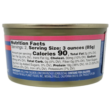 Wild Planet No Salt Added Salmon - 6oz.