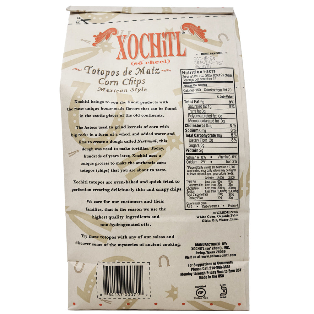 Xochitl StoneGround Corn Chips 12 oz Healthy Heart Market